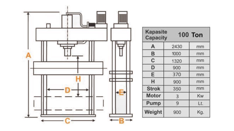 KraftWell KRWPR100ET Пресс 100 т. c электроприводом (1)