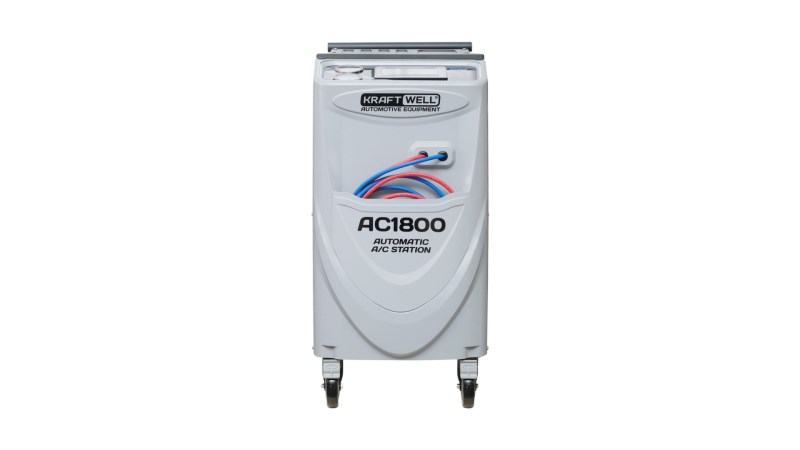  KraftWell AC1800 Установка для заправки автомобильных кондиционеров с сенсорным дисплеем, автоматическая (0)