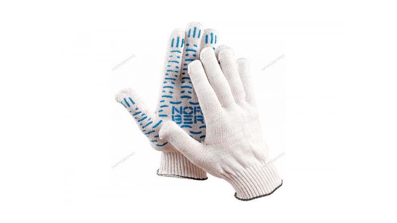  Перчатки с пвх покрытием белые 5 пар NORDBERG NCG610150.5 (0)
